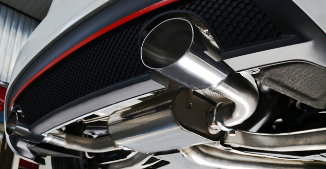 Up Close of Car Exhaust