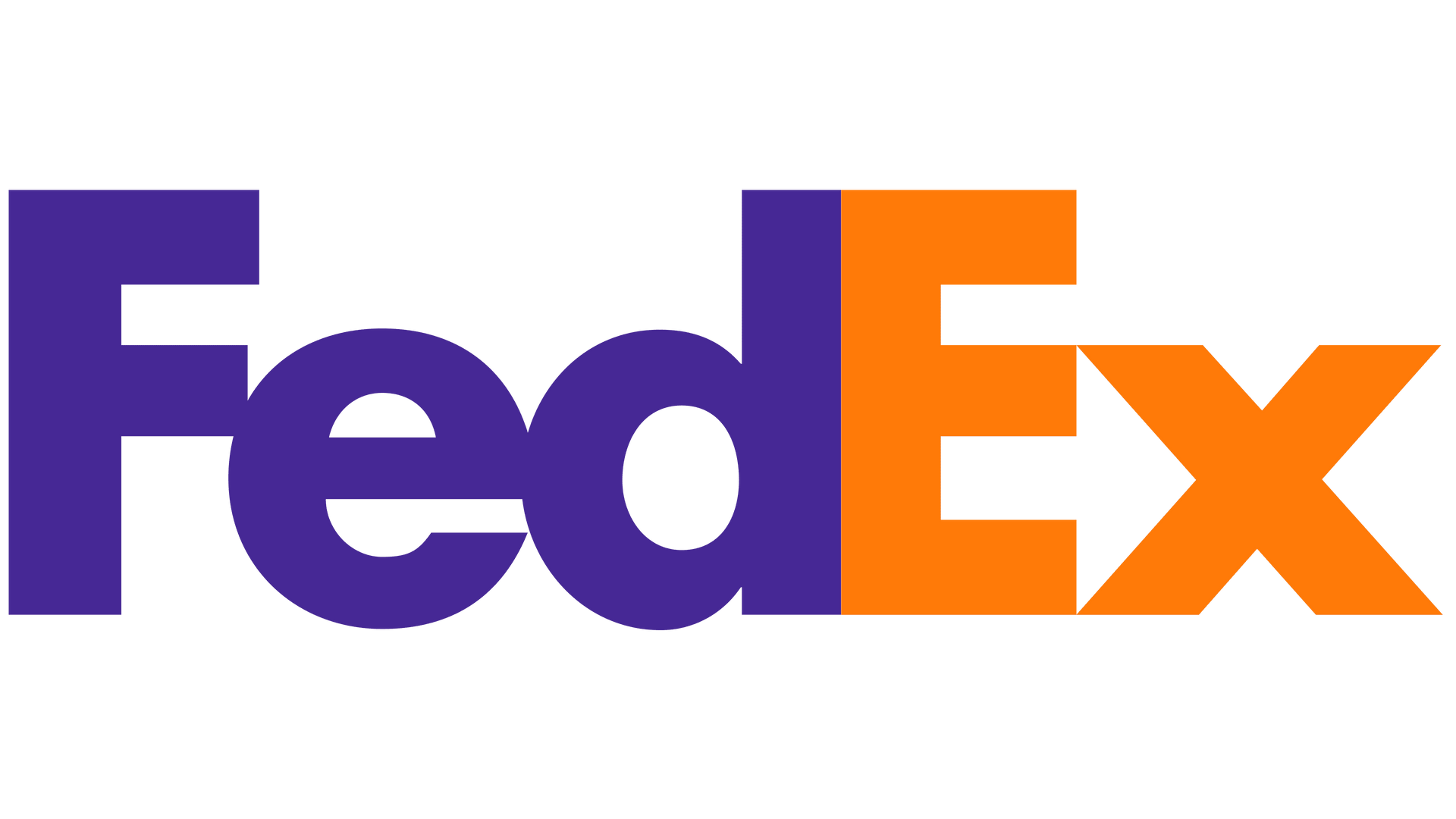 FedEx logo in purple and orange on a white background