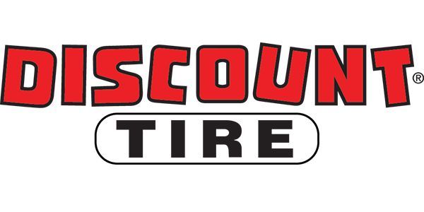 Discount Tire logo in red and black text on a white background