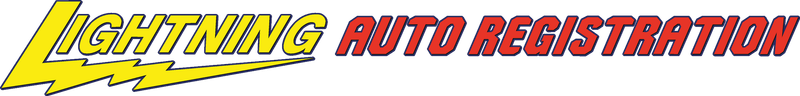 Lightning Auto Registration logo in yellow and blue text with a lightning bolt icon